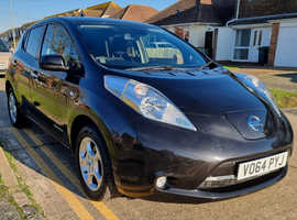Nissan Leaf, 2014 (64) Black Hatchback, Automatic Electric, 70,000 miles