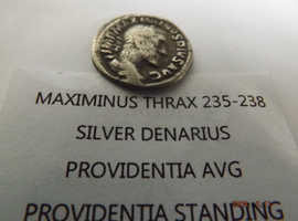 ROMAN SILVER DENARIUS MAXIMINUS THRAX 235-238 AD