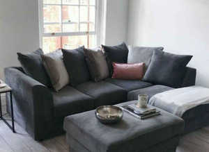 **Sleek Brand New L-Shape Sofa - 3 & 2 Seater with Footstool Comfort**
