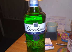 Bottle of Gordon's ALCOHOL free gin