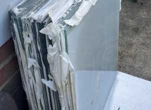 Used greenhouse glass