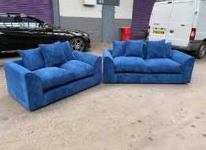 **Elegant Brand New Corner Lounge - 2 & 3 Seater Sofa with Footstool**
