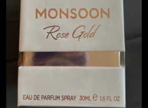 (836) Monsoon Rose Gold EDP spray, new!