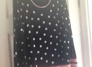 (394) Next black spotty jumper, size 14