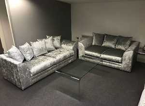 **Versatile Brand New Corner Couch - 2 & 3 Seater with Footstool Space**