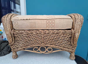Conservatory etc wicker footstool.