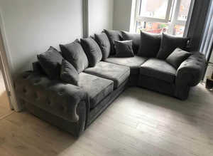 **Brand New Functional Corner Sofa - 2 & 3 Seater Plus Footstool Comfort**