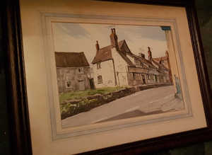 Artist watercolour By E Baker 1974 - Collection Chatham