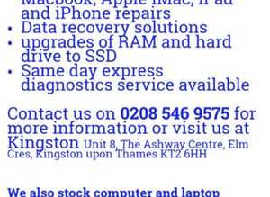 Laptop, computer, iPad and iPhone repairs