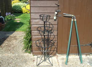 3 Tier wrought iron garden planter.