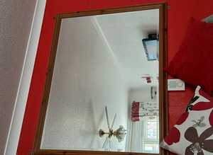 Large oak mirror