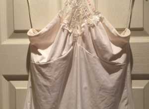 (015) Cream halterneck, size 14