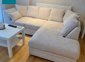 **Brand New Cozy Corner Sofa - L Shape 2 & 3 Seater with Footstool