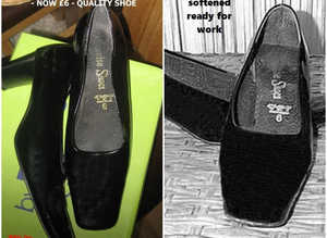 s6 low heel work shoes black