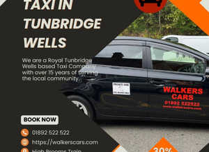 What is a premium taxi service in Tunbridge Wells by Walker Cars?