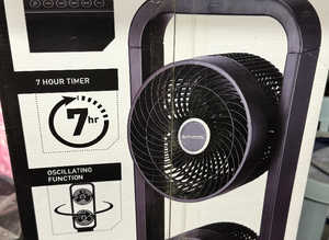 Stand up double fan