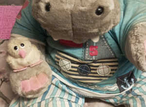 year 1987 vintage original silent night large soft hippo and duck collectable