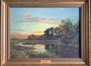 Robert Gallon  'Sunset On the River' Landscape. Chatham
