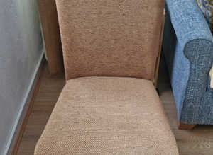 High Back occasional chair in gold colour fabric