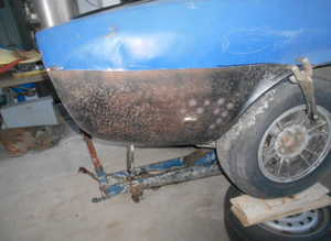 Rear lower fenders for Fiat Dino 2000 and 2400 Coup