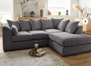 **Luxurious Brand New L-Shape Corner Couch - 2 & 3 Seater with Footstool
