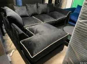 **Spacious Brand New Corner Sofa - 3 & 2 Seater with Footstool Comfort**