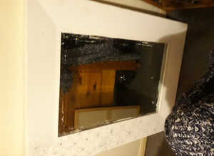 Soild wood mirror 28ins/38ins