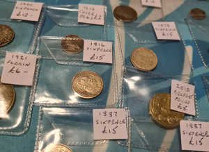 Royal mint old one pound coins collection