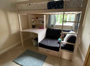 Luper European Single (90 x 200cm) High Sleeper Bunk Bed with Built-in-Desk