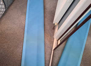 Quality black out blind with brackets.
