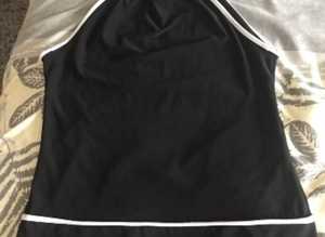 (204) Select black halterneck top, size 12