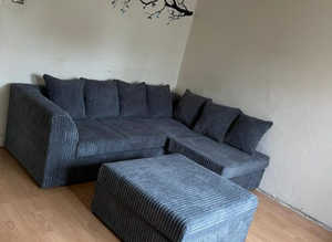 **Milan Exclusive Brand New Corner Sofa - 2 & 3 Seater with Footstool