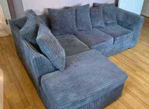 **Premium Brand New Corner Sofa Set - L Shape 3 & 2 Seater with Footstool**