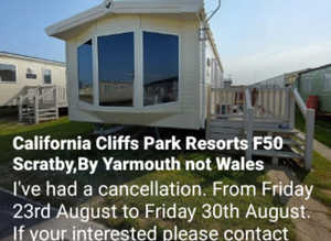 California Cliffs F50 3 bed Holiday Rental