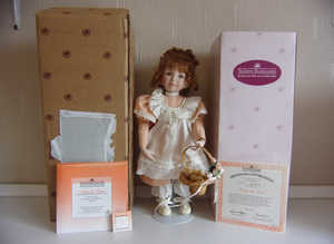 Ashton drake galleries Peaches & cream porcelain doll by Dianna Effner 1994