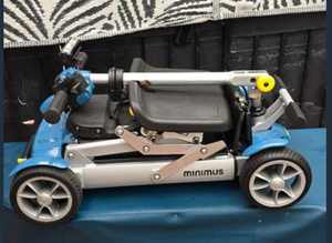 REDUCED: 8mo. Old. CareCo Minimus. New Lion Battery.17.8kg. 18Stones. Air Ok  Folding Carboot Mobility Scooter