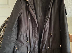 (911) DP black coat, size 14