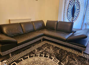 Sofa blak and  Coffee table Curtains set