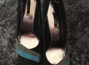 (604) Next black/teal/grey shoes, size 8/42