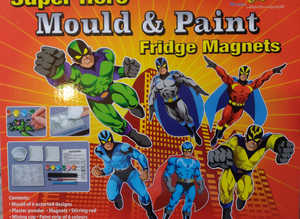 Super Hero Mould & Paint Fridge Magnets ( NEW )