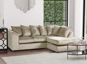 Stylish Corner Sofa Ensemble - 3 & 2 Seater Plus Matching Footstool