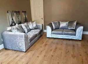 **Stylish Brand New Corner Sofa - 2 & 3 Seater with Footstool