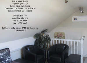 Brand new quality tub chairs with matching cushions - 2 available