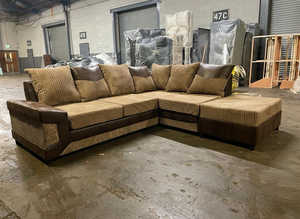**Chic Brand New Corner Sofa Collection - 2 & 3 Seater with Footstool**