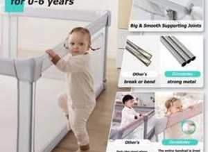 Baby Playpen with Adult Door-Foldable Playpen for Baby and Toddlers Easy Assembly