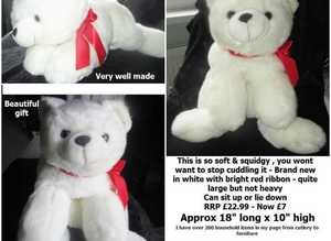 Brand New large white soft toy dog