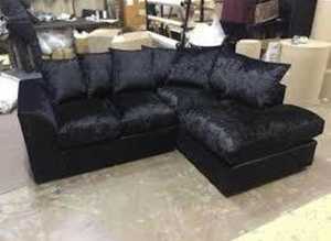 **Elegant Brand New Corner Seating Solution - 3 & 2 Seater Sofa with Footstool**