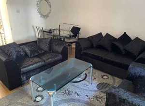 **Smart Living Brand New Corner Couch - 2 & 3 Seater with Footstool