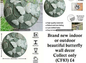 Brand new metal garden plate for wall