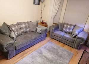**Brand New Urban Living Corner Couch - 2 & 3 Seater Sofa with Footstool